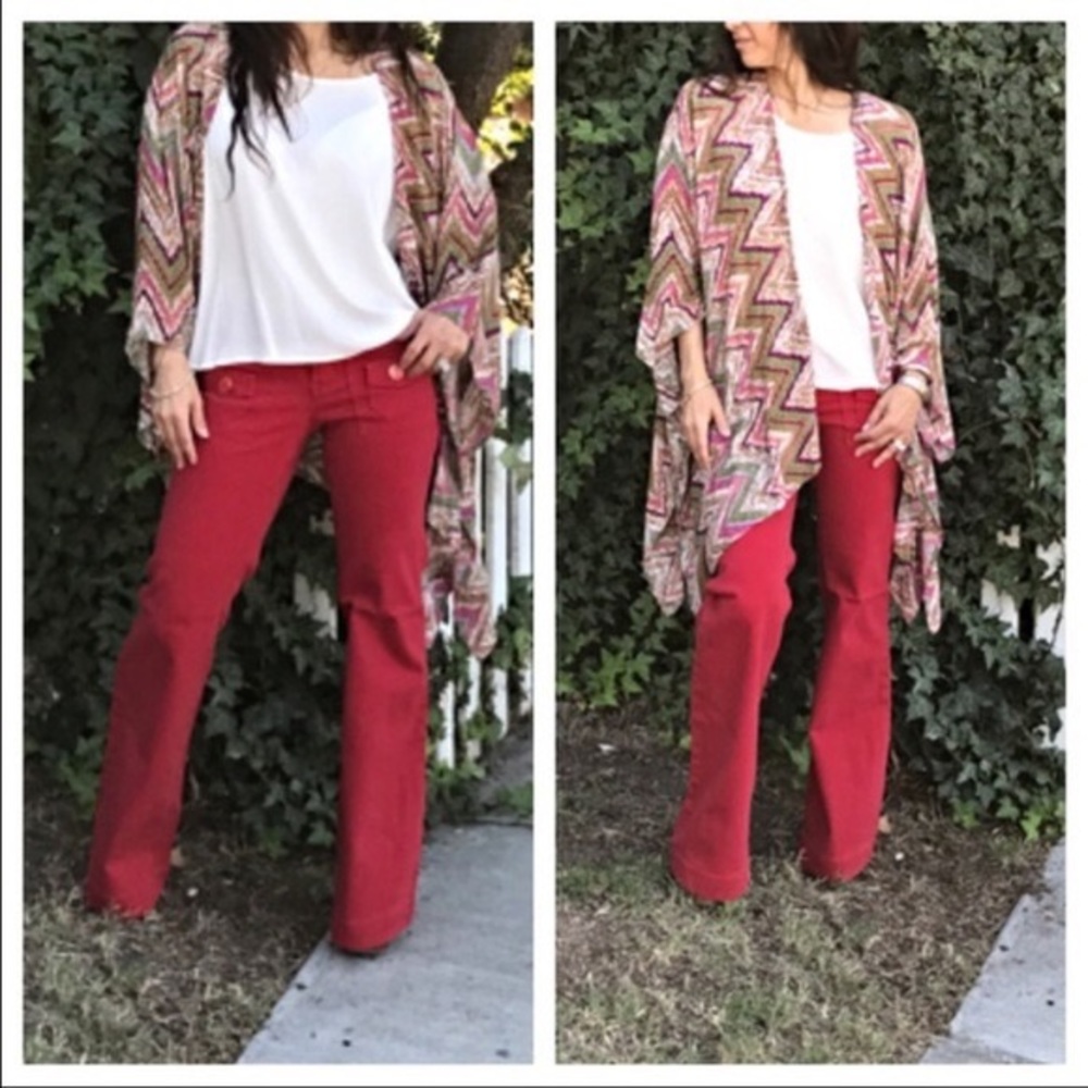 Olivia Gina Jeans Flare Jeans size 30/32 Red